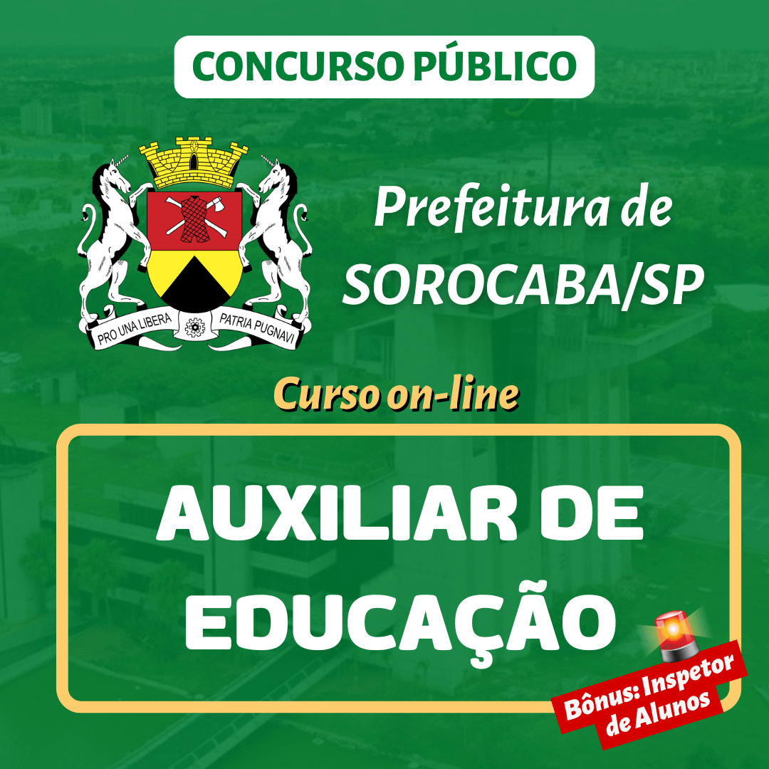 Prefeitura de Sorocaba/SP - AUXILIAR DE EDUCACÃO