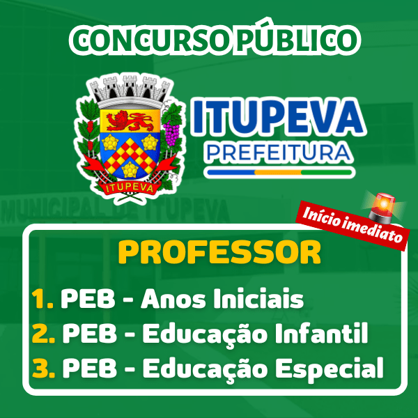 Prefeitura de ITUPEVA/SP - PEB - Ed. Infantil / Anos Iniciais / Ed. Especial